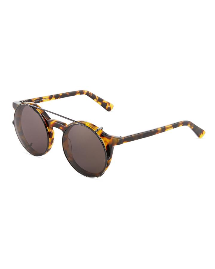 Lorenzo Round Tortoiseshell Acetate