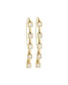 Five-stone Crystal Charm Dangle Earrings