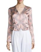 Sunset-print Structured Jacket