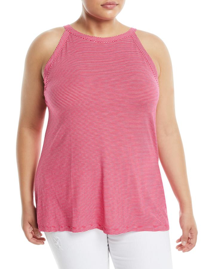 Striped Square-neck Cutaway Tank,