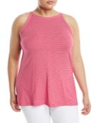 Striped Square-neck Cutaway Tank,