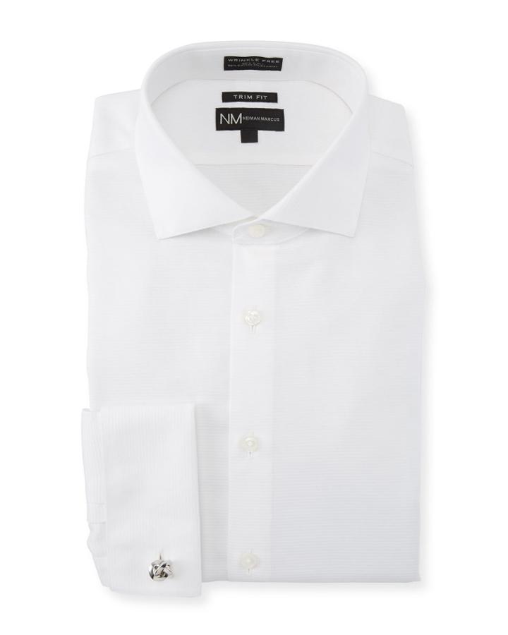 Trim-fit Non-iron Solid Horizontal-dobby Dress