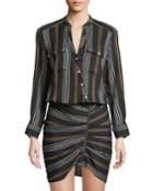 Emory Striped Ruched-skirt Cargo