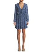 Paisley-print Smocked-waist