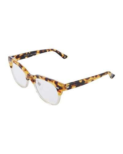 Round Tortoiseshell Plastic Optical Glasses