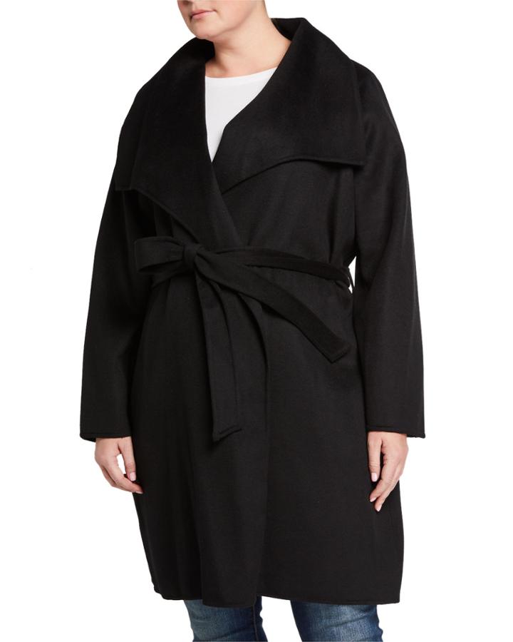 Plus Size Ellie Wool-blend Wrap Coat