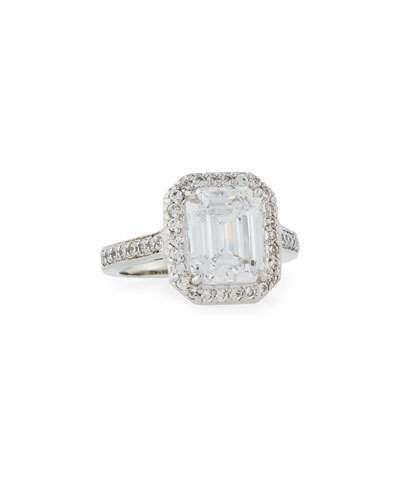 Emerald-cut Cz Ring