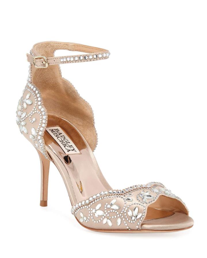 Veta Crystal-embellished Satin Cocktail