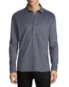Pique Knit Button-front