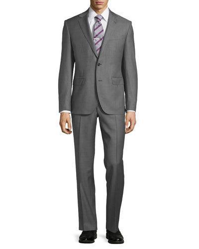 Modern-fit Two-piece Sharkskin