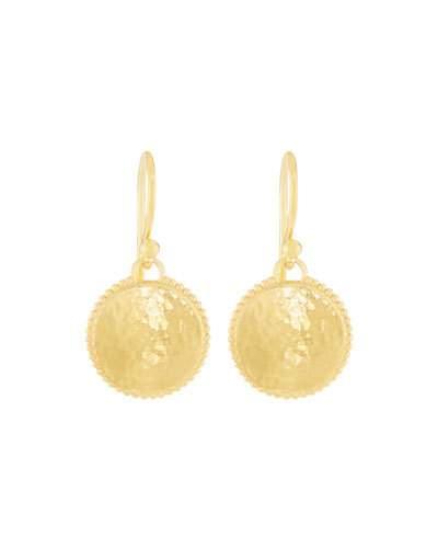 Monarch 22k Disc Drop Earrings