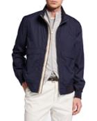 Men's Cotton Bomber Zip-front Jacket
