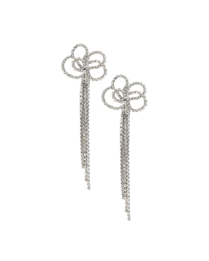 Crystal Clip-on Dangle Earrings