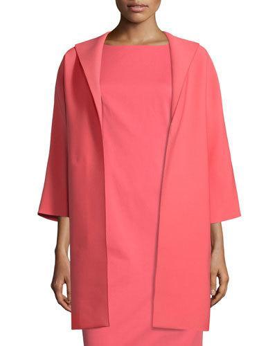Mary Long 3/4-sleeve Topper Jacket, Bellini