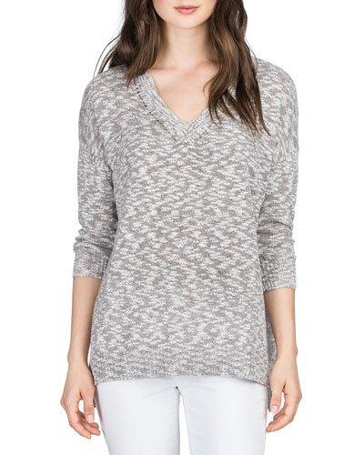 V-neck Slub Chic Sweater,
