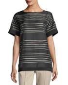Camira Striped Short-sleeve Top