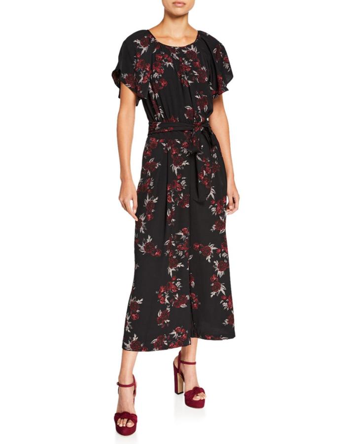 Rose Noir Cropped Jumpsuit