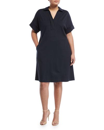 Mitra Jersey Dress, Dark Blue,