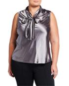 Plus Size Bow Blouse