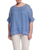 Plus Size Bernini Short-sleeve Ramie