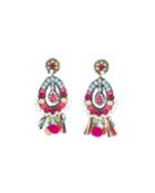Beaded Charm Clip-on Earrings