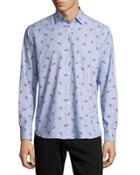 Paisley & Dot-print Long-sleeve