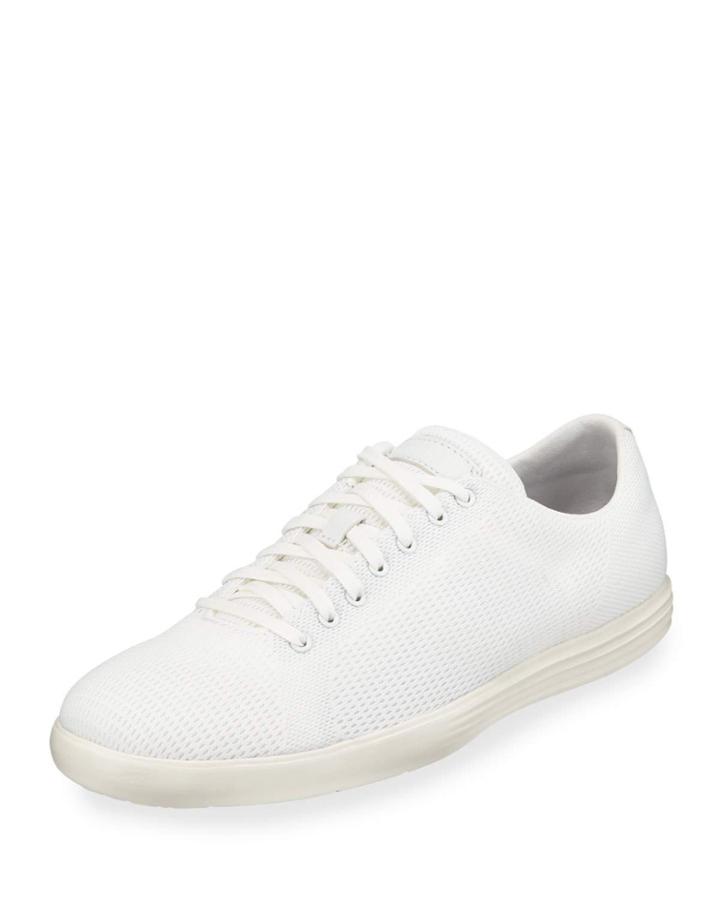 Men's Grand Crosscourt Knit Sneakers, White