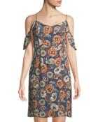 Cold-shoulder V-neck Cami Dress