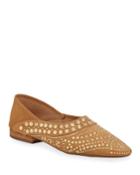 Mojito Studded Suede Ballerina Flats