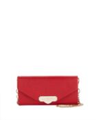 Small Saffiano Leather Crossbody Bag, Red