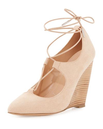 Ima Lace-up Wedge Pump