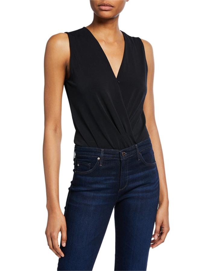 V-neck Crossover Bodysuit