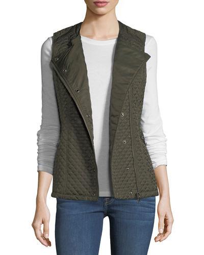 Quilted Zip-front Vest