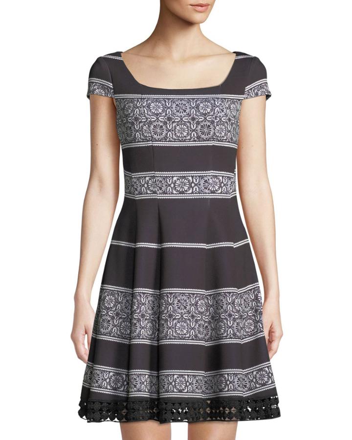 Cocktail Dress With Crochet Hem