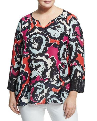 Art Pop Silky Printed Top, Multi,