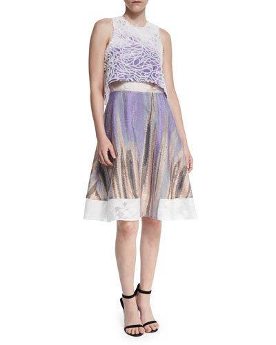 Sleeveless Crop-top Dress, Midnight Purple