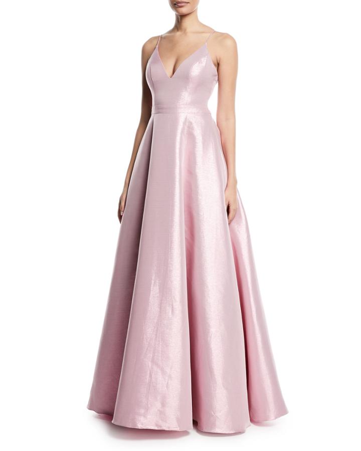 Taffeta Slip Gown W/