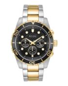 Men's Sport Chronograph Watch With Bracelet Strap, Two-tone