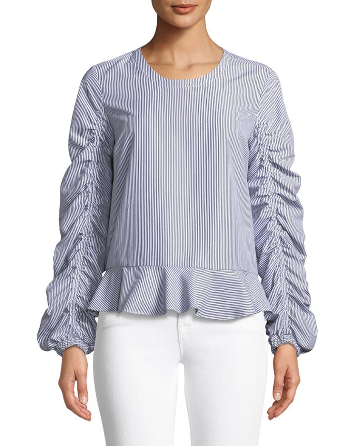 Peplum Ruched Sleeve