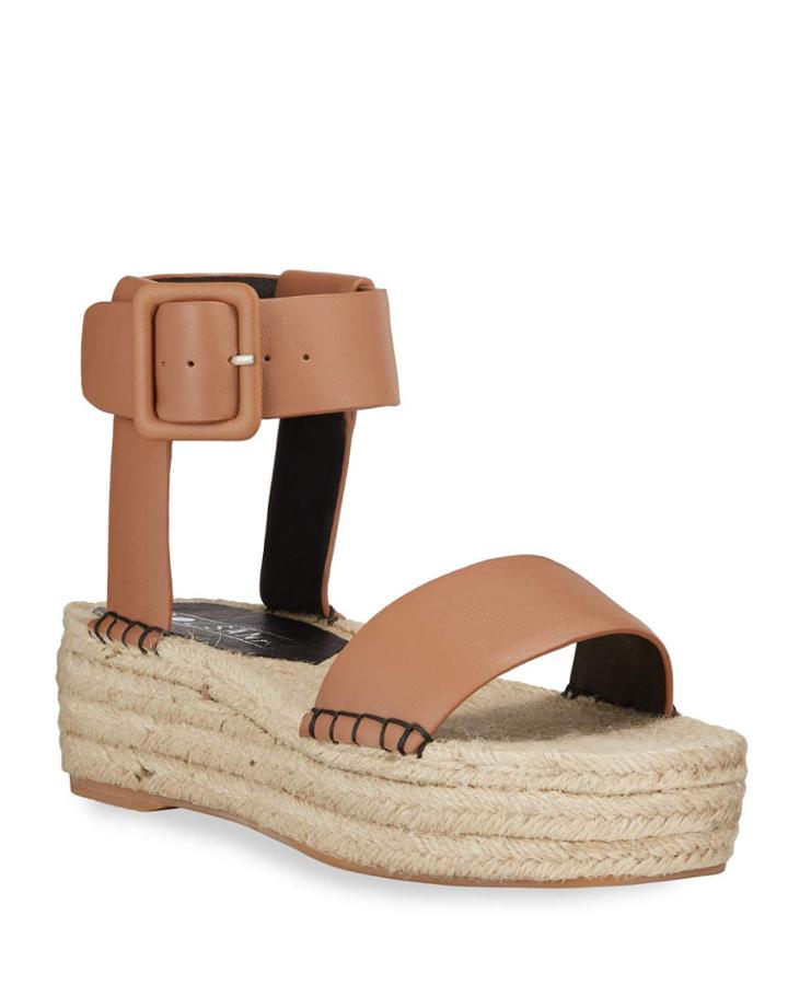 Leslie Leather Espadrille