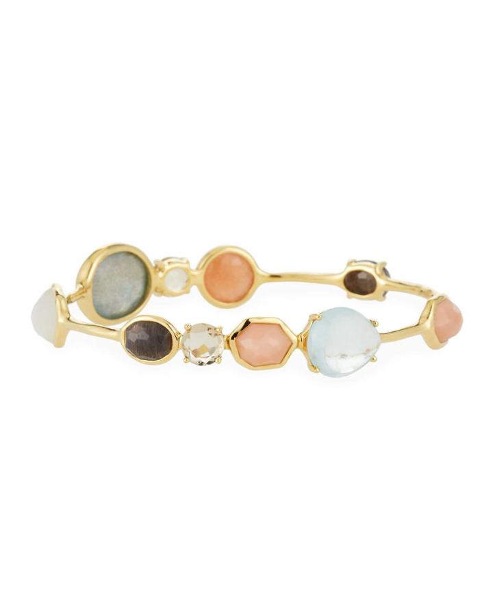 18k Gold Rock Candy Gelato Stone Bangle In Silk Road Dream