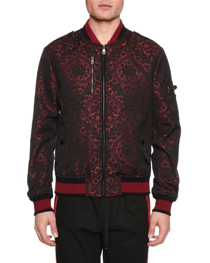 Men's Brocade Bomber Jacket