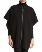 Two-tone Oversize Stretch-cashmere Cape