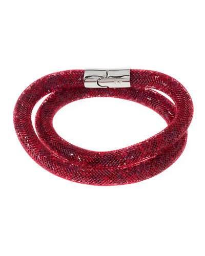 Stardust Convertible Crystal Mesh Bracelet/choker, Red,