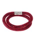 Stardust Convertible Crystal Mesh Bracelet/choker, Red,