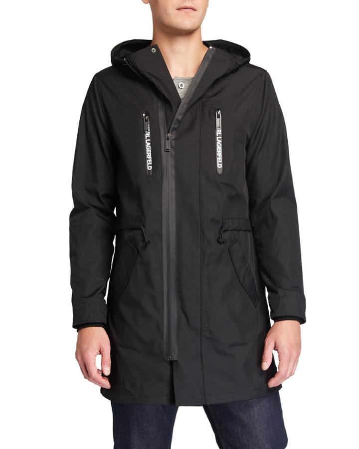 Men's Twill Hooded Parka
