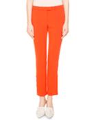Tristan Cropped Button-trim Pants