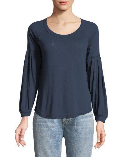 Peasant-sleeve Tee