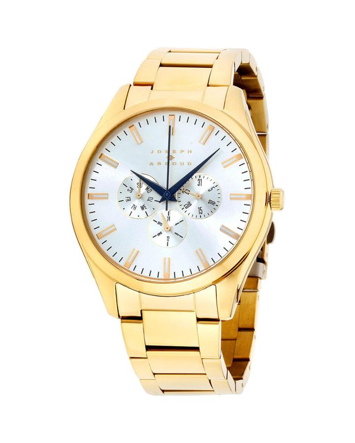 Men's 46mm Chronograph Watch W/ Bracelet, Gold/white