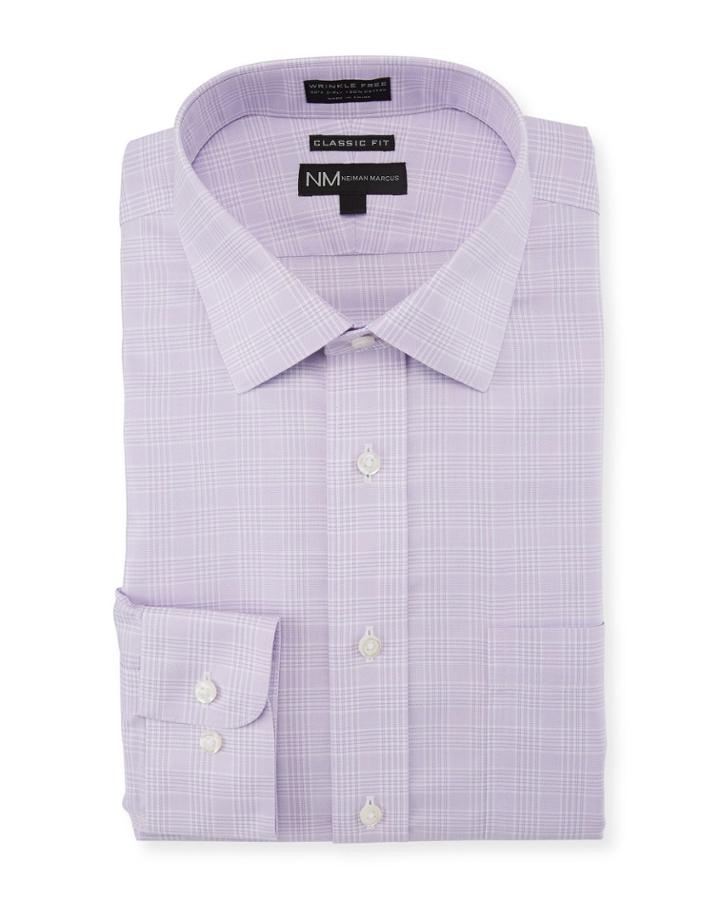 Classic-fit Non-iron Check Twill Dress